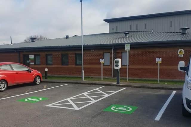 The charging point recently installed at the Summit Centre