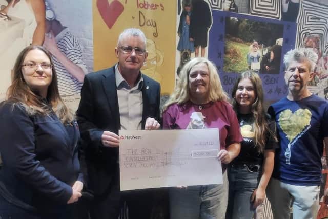 The Castledine family met Patrick Green, the CEO of the Ben Kinsella Trust, to donate £7,000 to the charity earlier this month in Nottingham.
