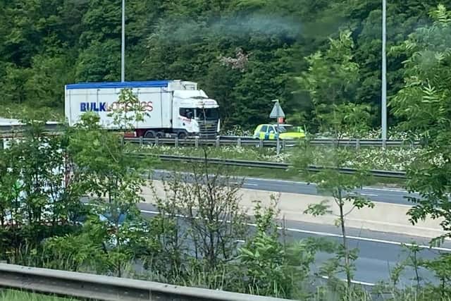 Roads policing officers headed out across Nottinghamshire's roads in the lorry borrowed from Highways England in order to crack down on dangerous drivers.
