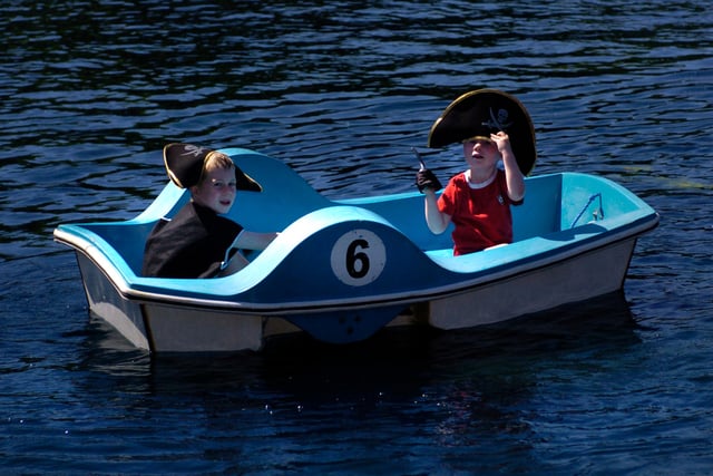 Children and grown-ups can hire boats to merrily paddle around the lake at Millhouses Park - there isn't anything like it elsewhere in Sheffield.