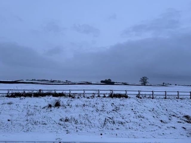 A rugged and beauiful snowy scene in Pleasley.