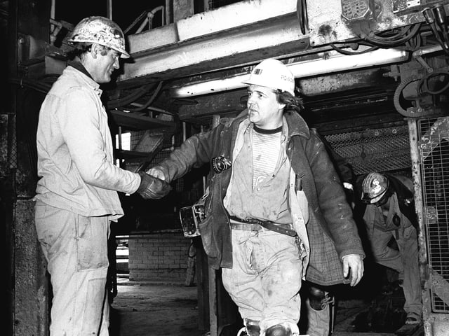 The last shift at Mansfield Colliery.