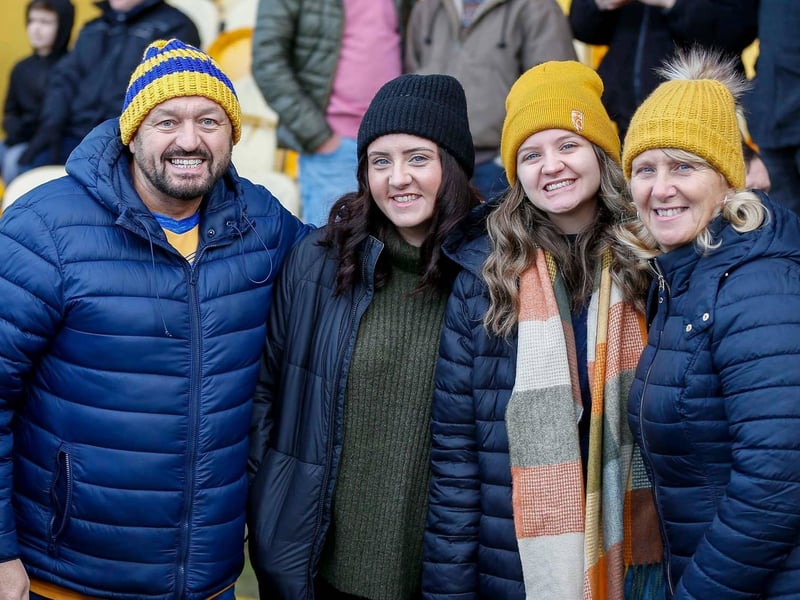 Stags fans during the Sky Bet League 2 match against Grimsby Town FC at the One Call Stadium, 26 Dec 2023  Photo credit : Chris & Jeanette Holloway / The Bigger Picture.media:Mansfield Town fans at the win over Grimsby Town.