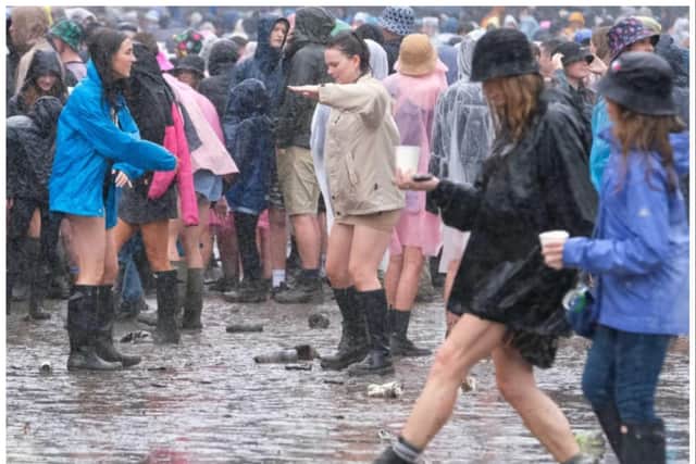 Tramlines turned to muddy mayhem after two days of almost non-stop rain.