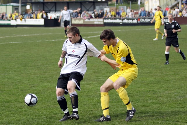 2010: Match action from the fixture between Eastwood Town and Southport at Coronation Park.