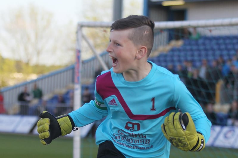 Joy for Welbeck 'keeper George Smith-Grout after he saves the last penalty.