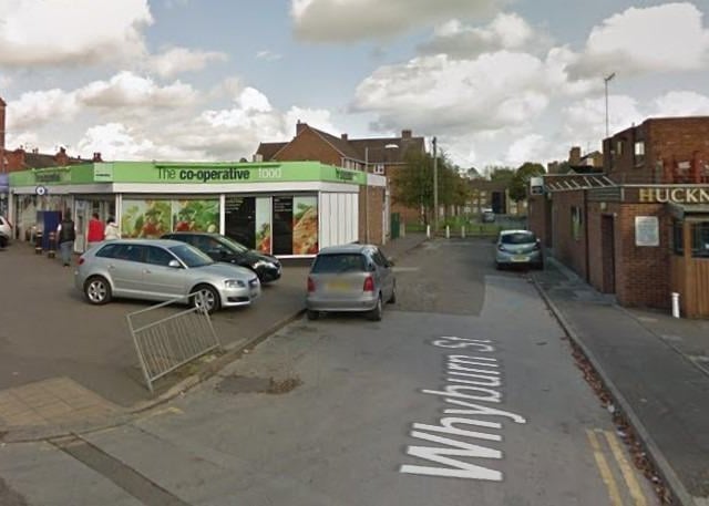 According to figures in June 2026, 10 crimes were reported on or near Whyburn Street, Hucknall. (Picture: Google Earth.)