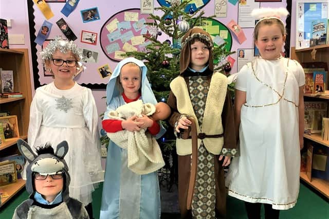 Key Stage 1 Nativity stars at Abbey Hill Primary School and Nursery.
