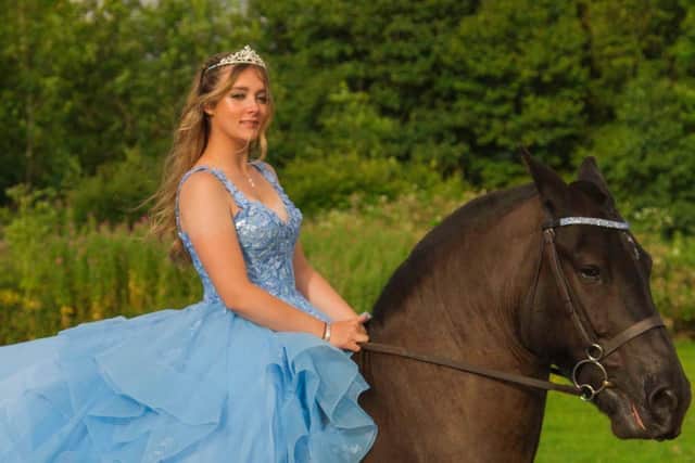 Abby Darley found the perfect way to arrive at her school prom.