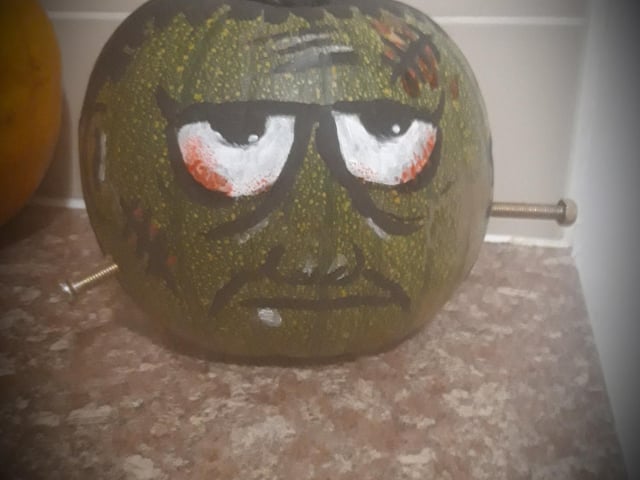 Nine-year-old Jenson from Ladybrook - with the help of his mum, Tammy - created this Frankenstein's monster design.