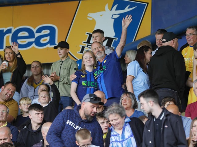 Stags fans at the Burton Albion game.