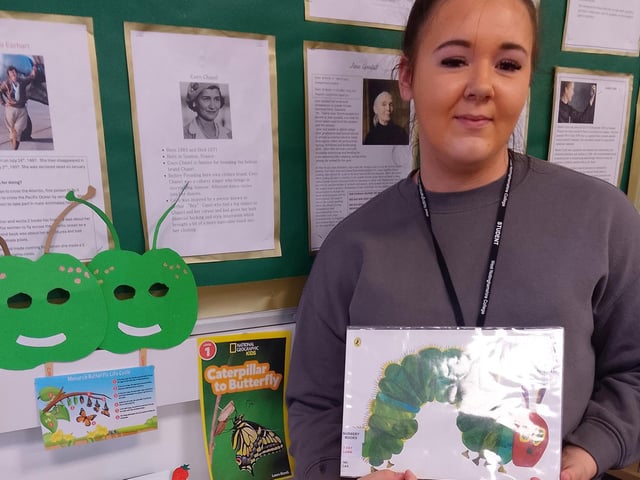 Chloe Cole was just one of three students who chose the well-known The Very Hungry Caterpillar story