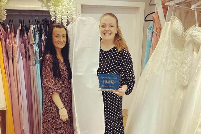 Lucie with customer Elizabeth Orridge, who is also a well-known and respected photographer in Mansfield. Photo from Mansfield Means Business.
