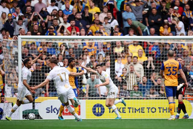 It was heartbreak for Stags at Wembley in May's play-off final against Port Vale.