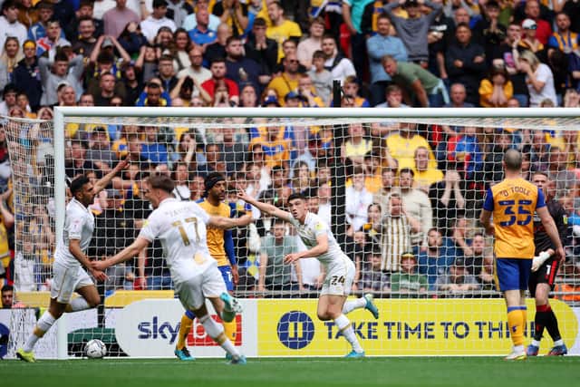 It was heartbreak for Stags at Wembley in May's play-off final against Port Vale.