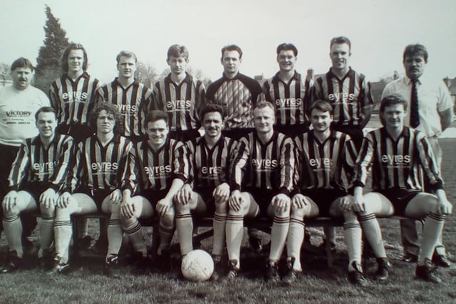 The Worksop Town side ahead of the 1990/91 season.
