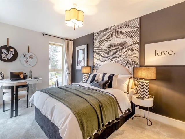 One of the luxurious double bedrooms in the property