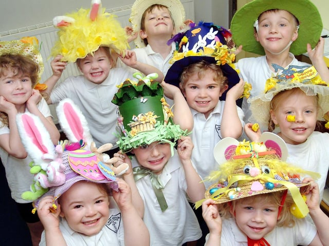 Who can you spot in these retro Easter snaps?