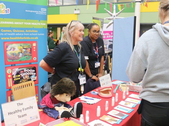 The Healthy Family Team from Nottinghamshire Healthcare were around for plenty of health tips.