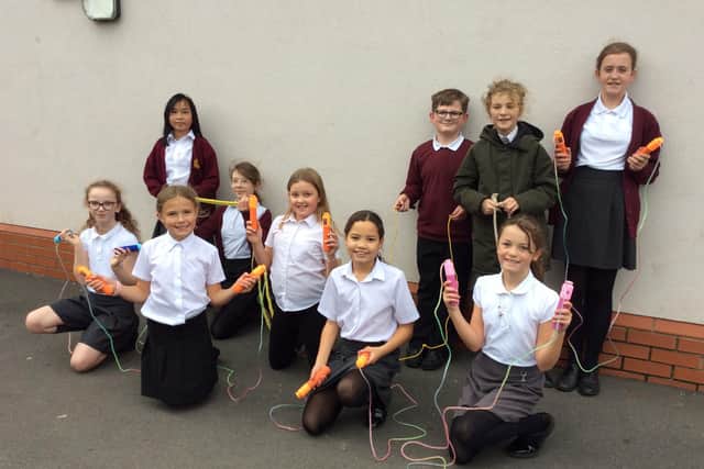 King Edward Primary School students are skipping with joy.