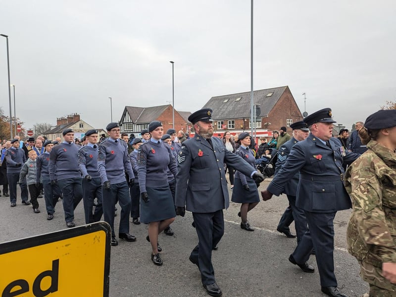 Representatives of the armed forces made their way to the cenotaph to pay their respects.