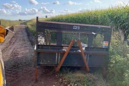 Part of the truck dumped at Walesby - Picture Chell Poxon/Facebook