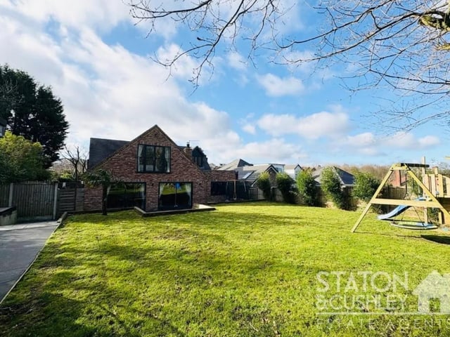 There are several areas to the garden including a fabulous sized lawn, a large patio with built-in seating and hot tub as well as a decking area which creating a great feel of space, surrounded by an array of stunning trees.