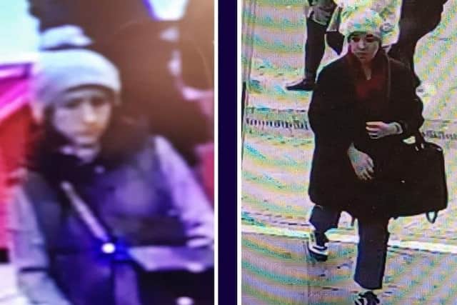 Police are keen to speak to the women in the picture.
