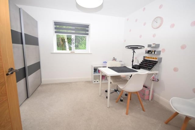 The fifth and final bedroom could easily be converted into an office for working from home. It has plenty of storage space too.