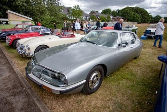 The crowds were keen to inspect this collection of classic cars at the Mansfield show. It includes a stunning white MGA sports car dating back to 1960.