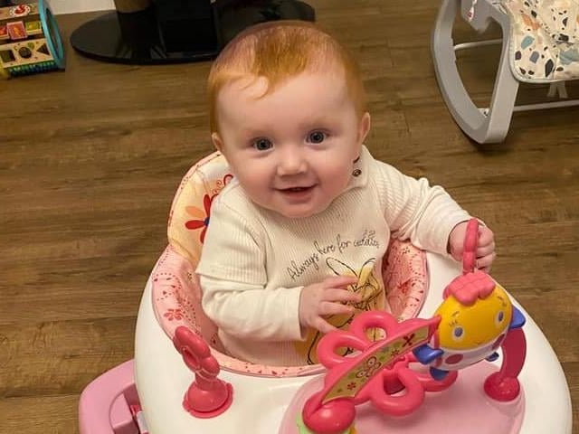 This photo of Lilly May, eight and a half months, was sent to us by Lucy Howarth