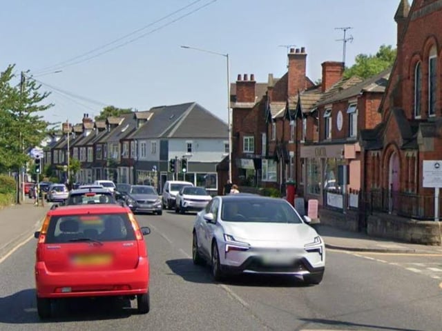 Nottingham Road, Mansfield, near gym and Bethel Church.