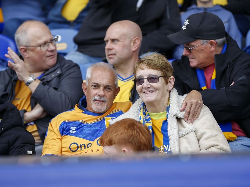 Mansfield Town fans at the draw with AFC Wimbledon.