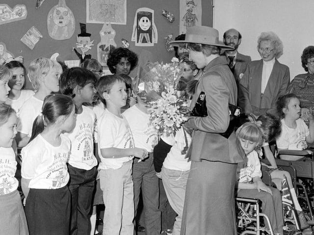 Duchess of Gloucester visit to Kirkby, 1986.