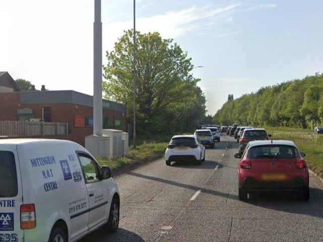 A610 in Nuthall behind the Spar store.