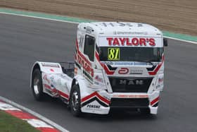 Mark Taylor in action for Taylor's Trucksport. The series heads to Thruxton this weekend.