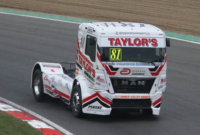 Mark Taylor in action for Taylor's Trucksport. The series heads to Thruxton this weekend.