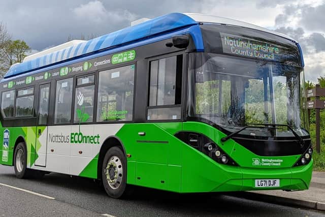 Nottsbus ECOnnect bus on route