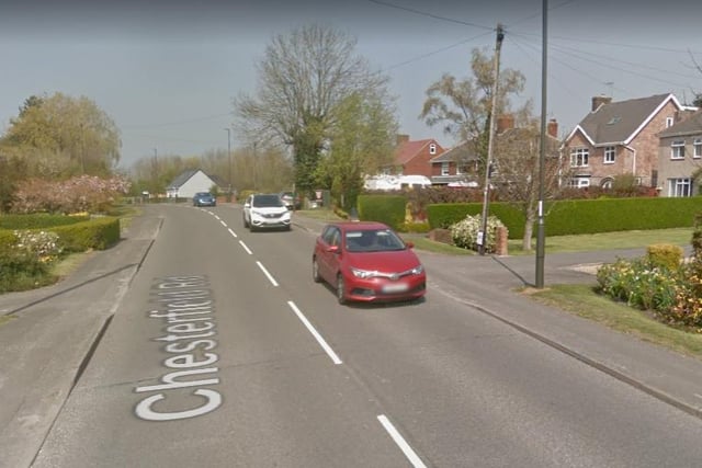 Another speed camera will be located on Chesterfield Road, Temple Normanton.