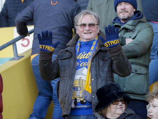 Stags fans at the Boxing Day match against Northampton Town.
