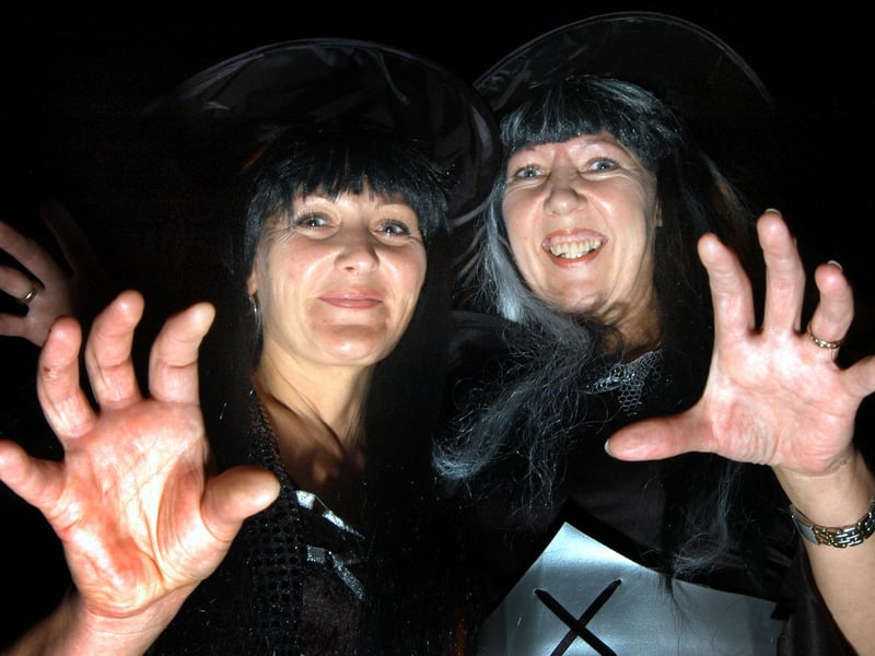 Ghosts and ghouls at the Halloween evening and fireworks held at Langwith Lodge. Enjoying the fun are Dawn Mason, left, Activities Co-ordinator and Lynn Gedling Home Manager. Year: 2007