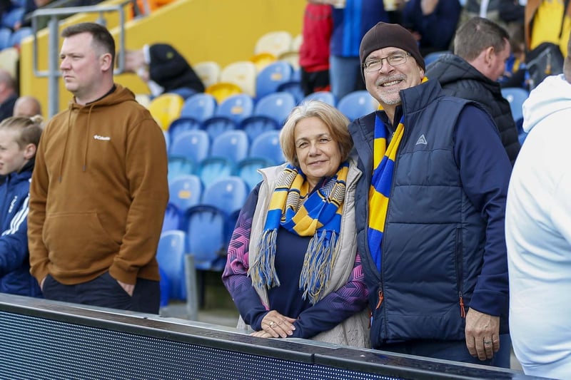Mansfield Town fans ahead of the win over Barrow.