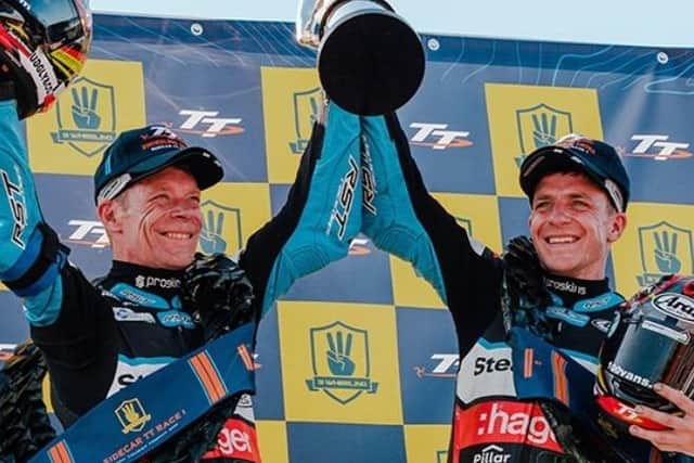 The Birchall brothers celebrate one of many great career moments.