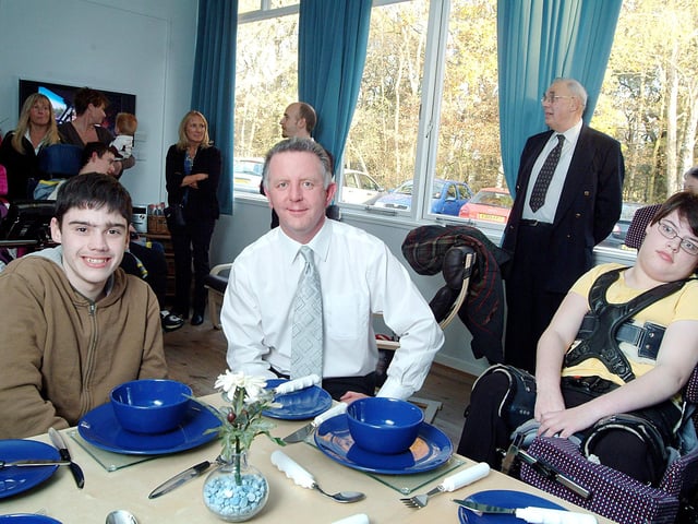 Fountaindale Head teacher Mark Dengel is pictured with students Jacob Watkinson and Tanya Briggs at the opening of the independent living flat in 2007. Family, friends and contributors including representatives from the Debbie White Fundraising Society, Ravenshead Rotary, Mansfield Tesco, Roger Hastings, Bulcote Village Committee, David Richmond and Mr T Smith of Edwinstowe Lodge attended the opening ceremony.