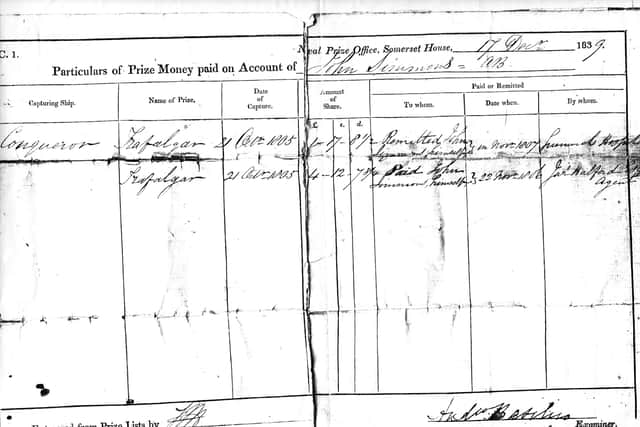 John Simmonds - prize certificate from 1839