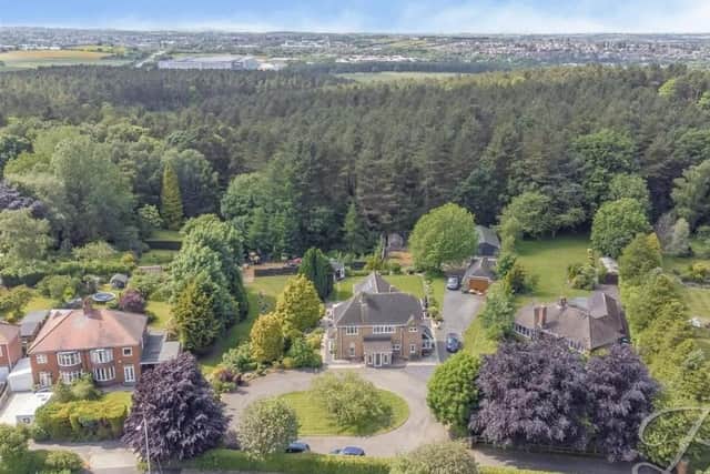 This 4 bed detached house in Derby Road, Mansfield is on the market for £950,000 and is nestled behind a gated entrance and exudes grandeur and character.