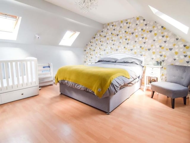 Here is the fourth and final bedroom at the Abbott Road property. It sits snugly in the first floor, with natural light flooding through Velux windows.