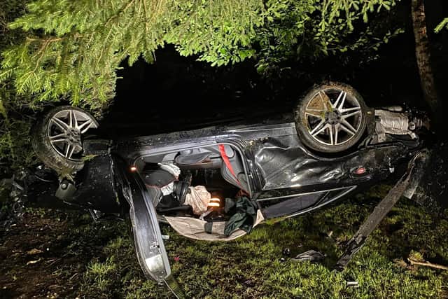 Ashfield firefighters were called to this crash to make the scene safe. Photo: Ashfield Fire Station