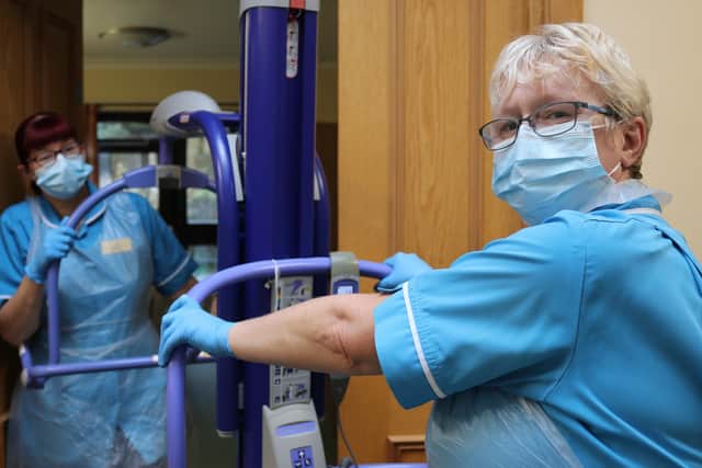 Staff at work at the John Eastwood Hospice in Sutton.