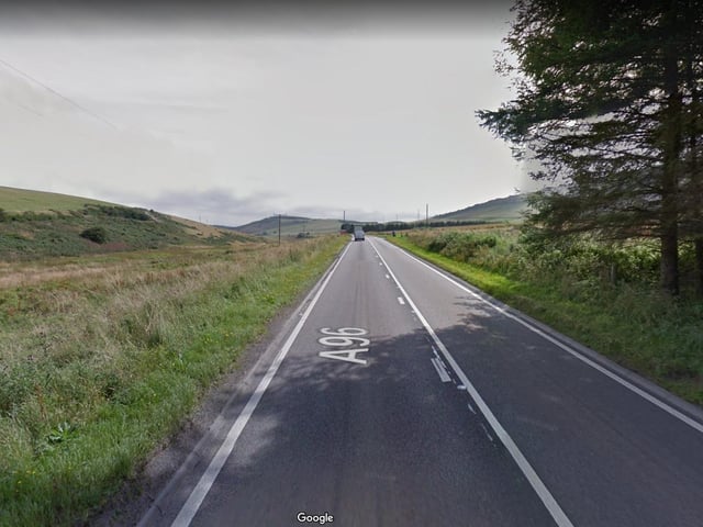 Mobile camera location on A96 at Bainshole, Aberdeenshire
